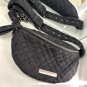 Kurt Geiger Brixton Black Denim Belt Bag
